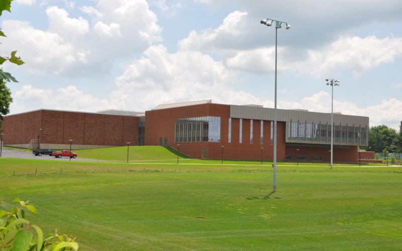 This is a view of the south façade of the completed addition
