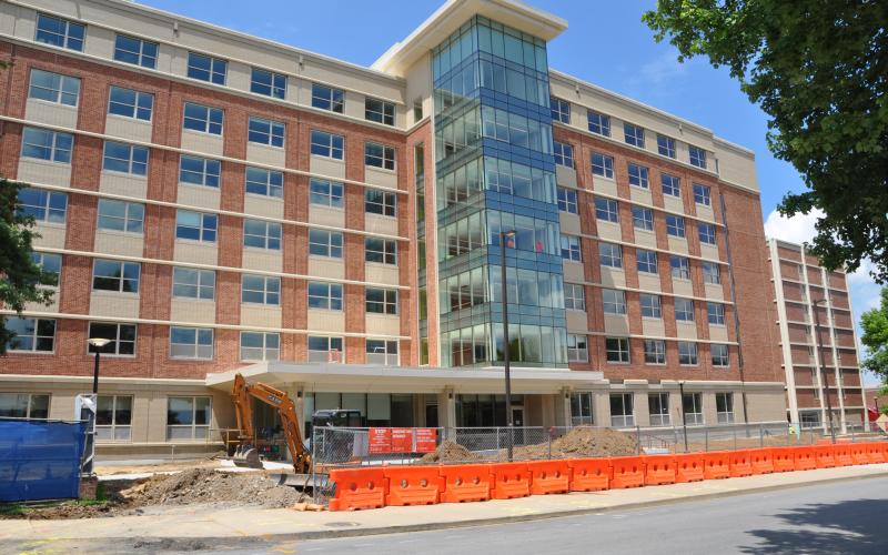 This is the South Elevation of Martin Hall from Curtin Road