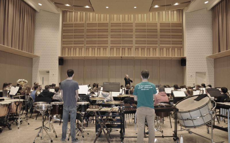 Music Building I renovated rehearsal space