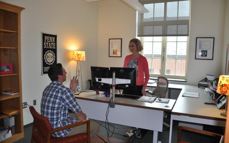 This is typical of the new faculty office space