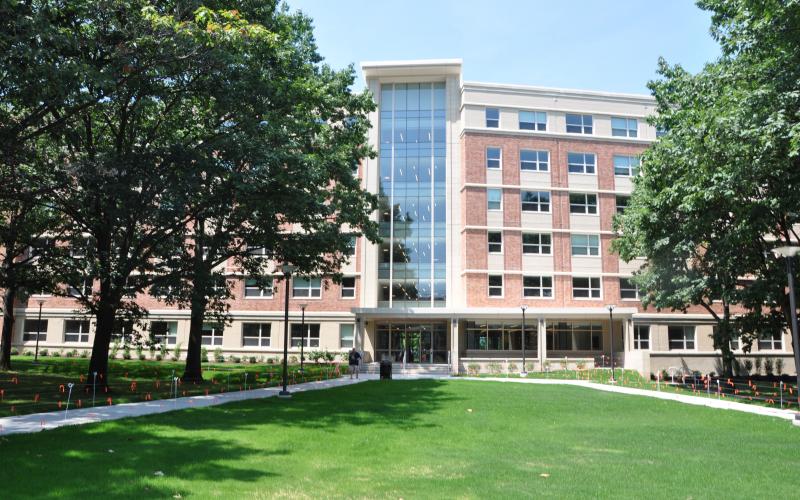South elevation viewed from Findlay Dining Commons