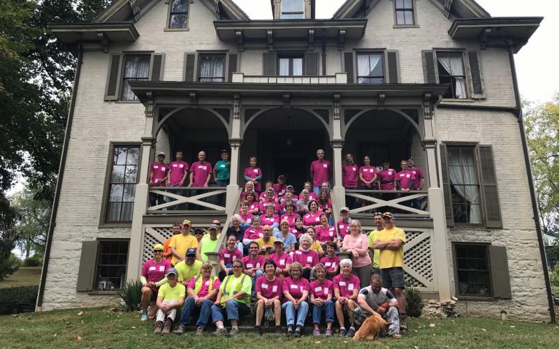 Picture ofTower Road Landscaping team at the Centre Furnace Mansion.